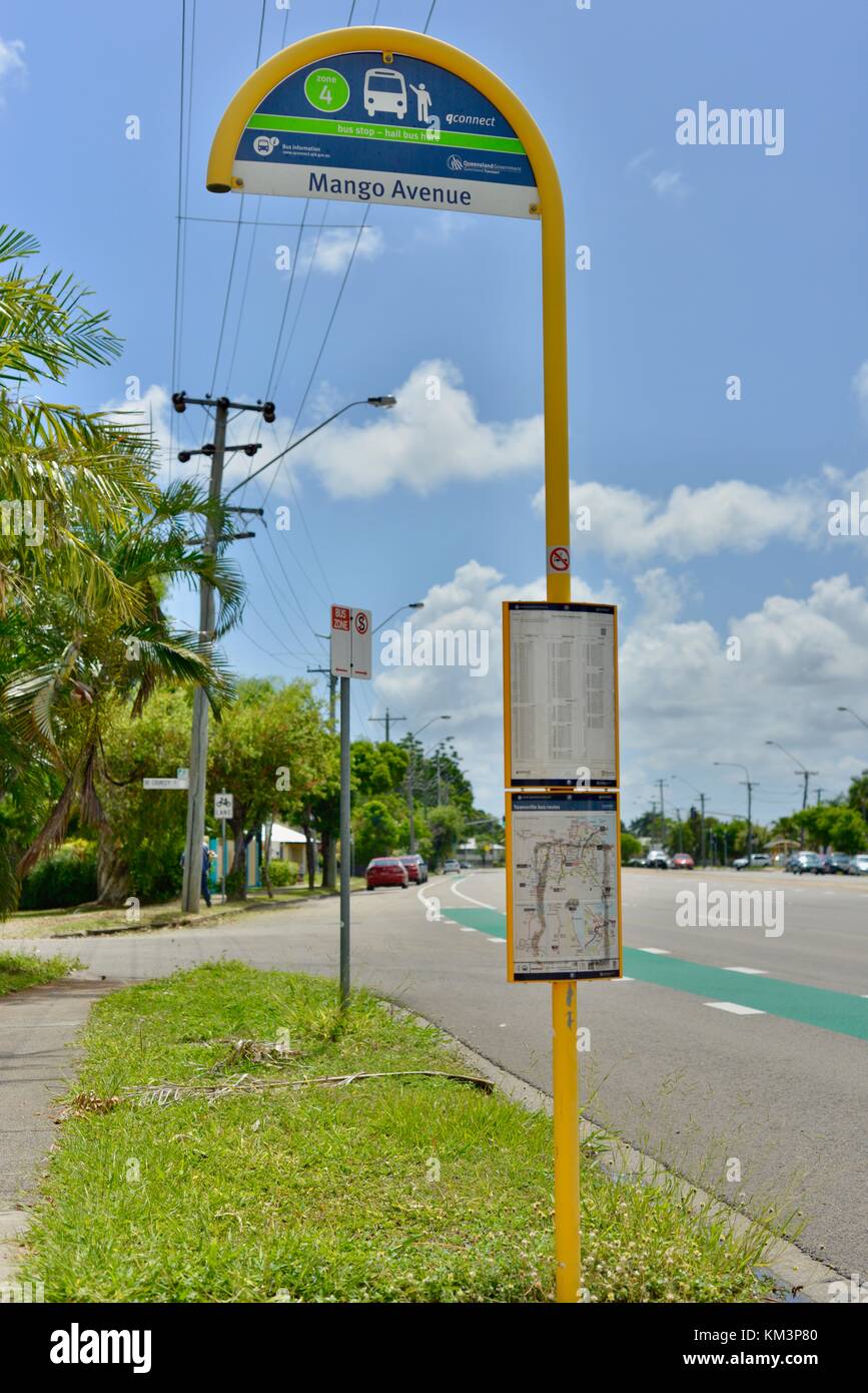 Mango Avenue Bus Stop, Townsville, Queensland, Australia Stock Photo