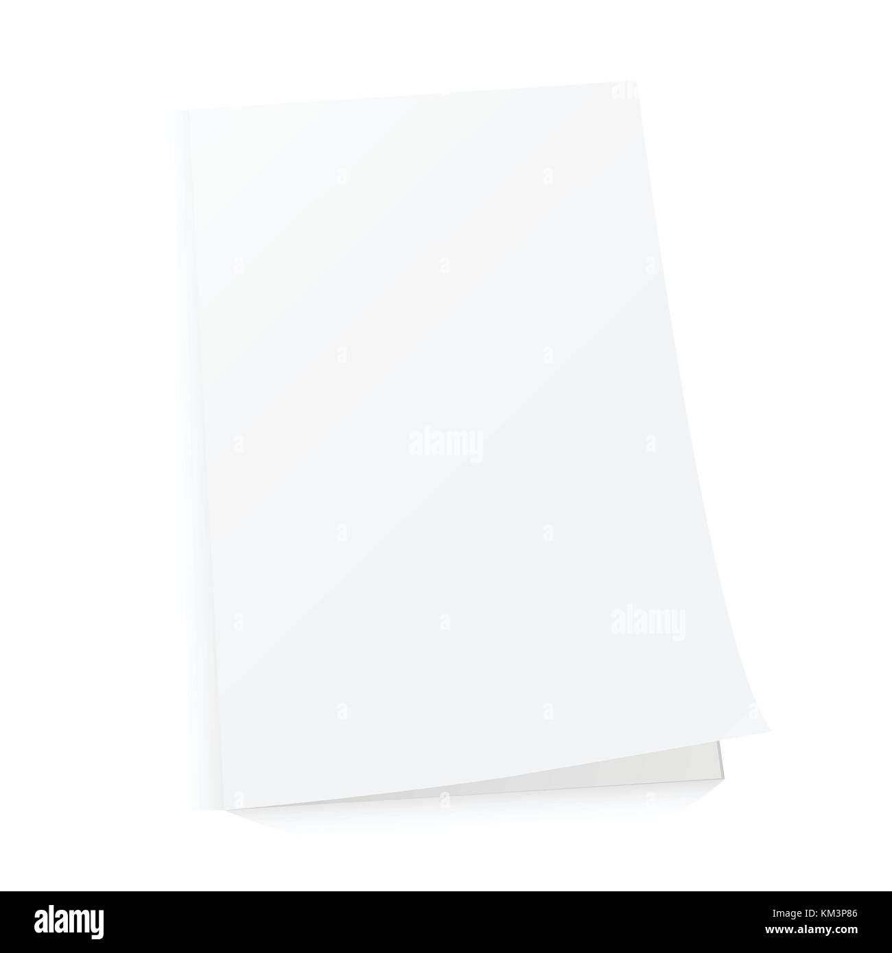Blank magazine template on white background with soft shadows Stock