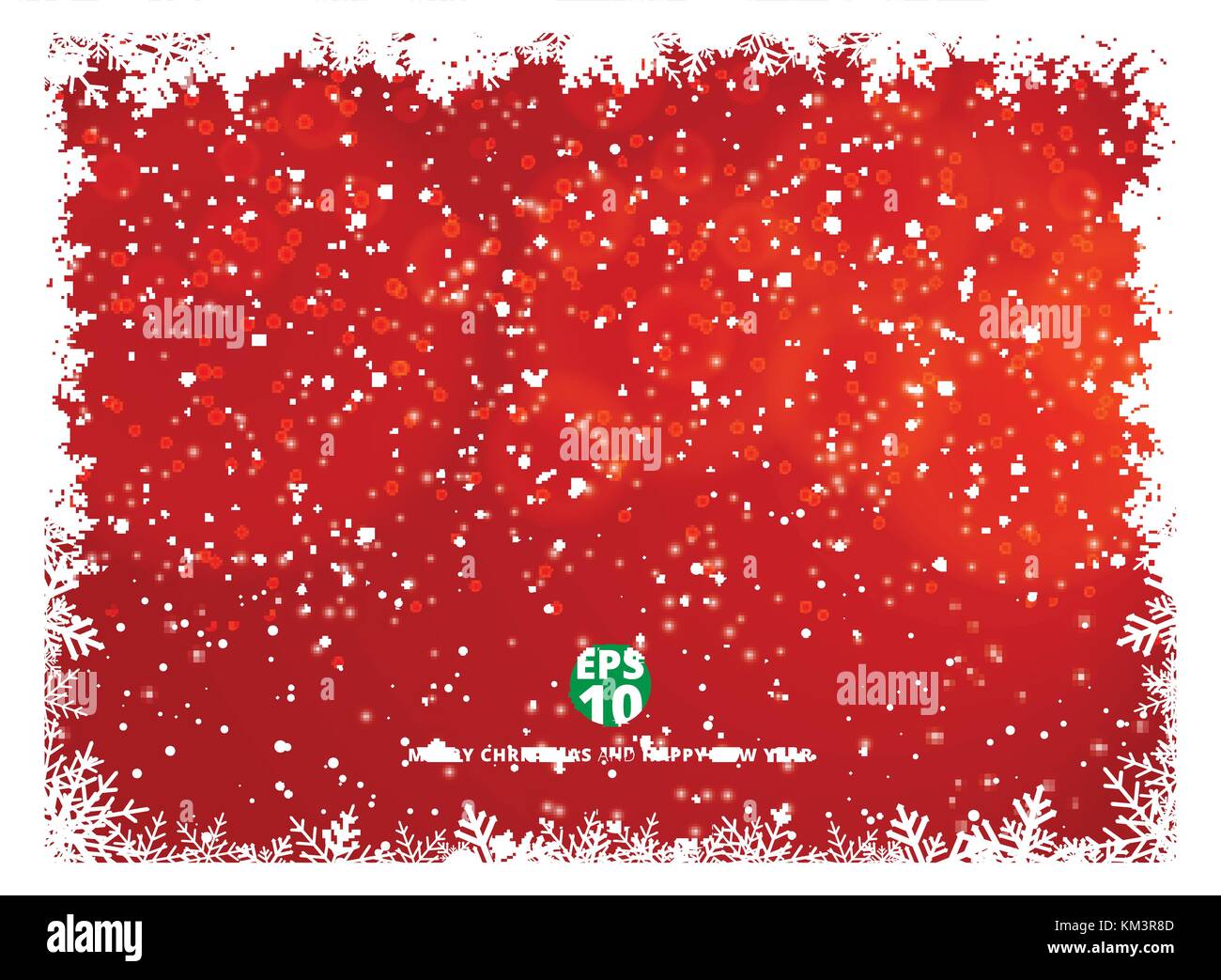 Snowflake frame winter red background with snow on christmas holiday ...