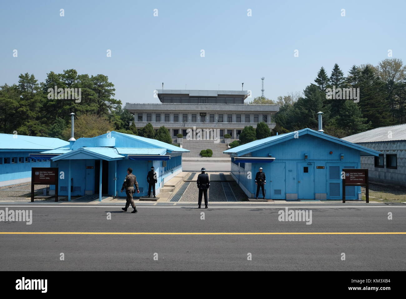 At the Joint Security Area, the border between North and South Korea Stock Photo