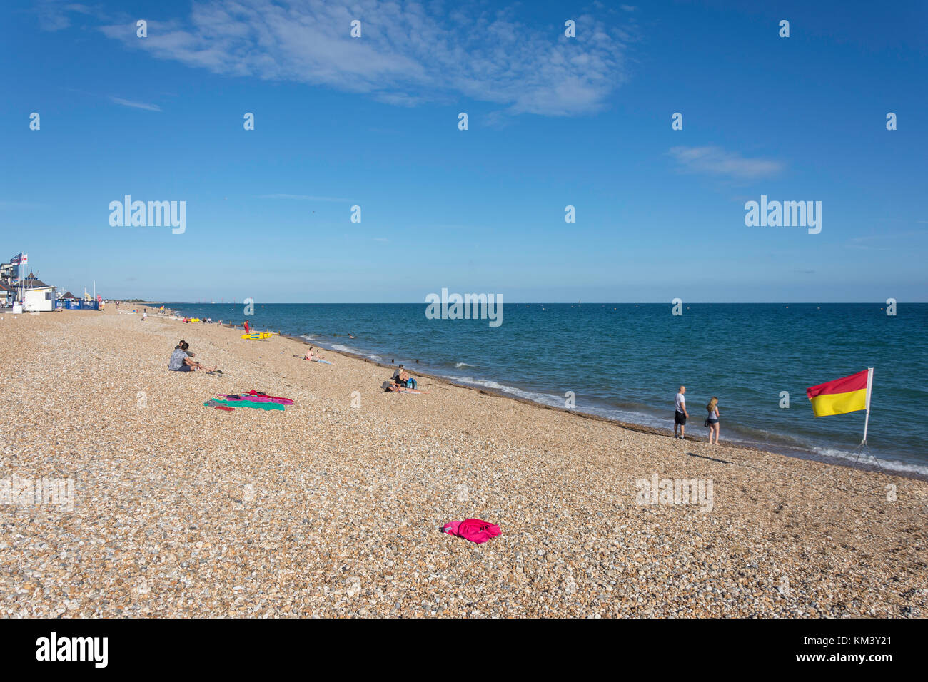 Beach view, Bognor Regis, West Sussex, England, United Kingdom Stock Photo