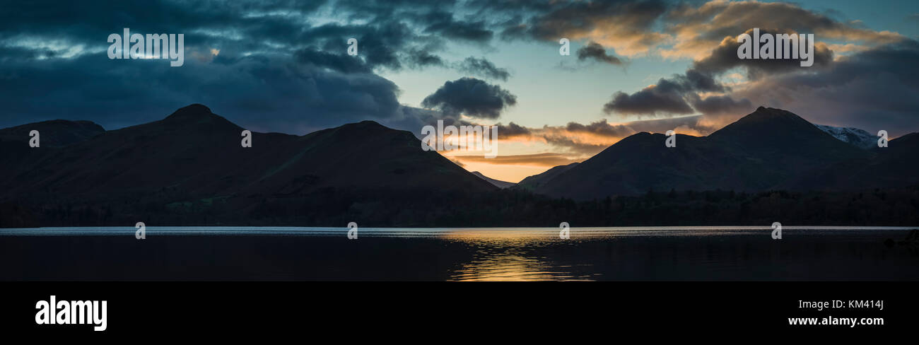 landscape of the English Lake District close to the town of Keswick. Stock Photo