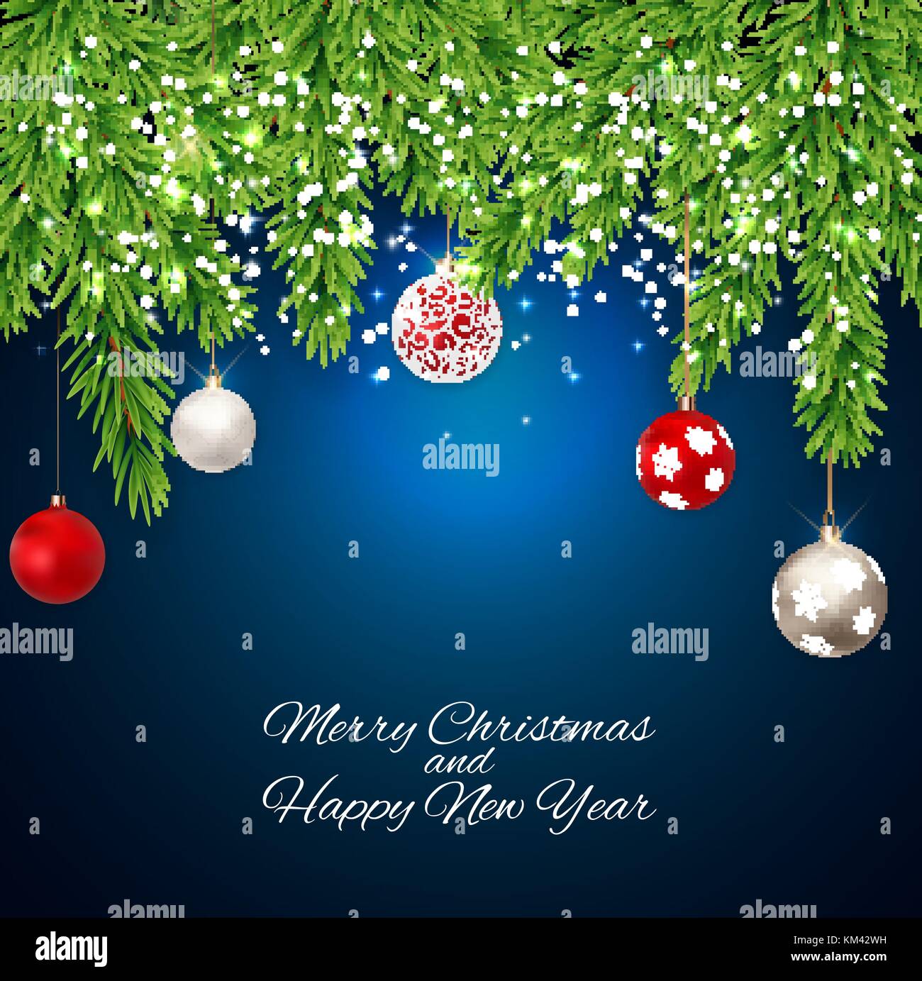 Merry Christmas and New Year Background. Vector Illustration Stock ...