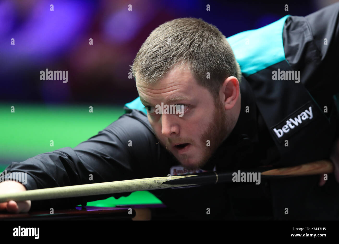 Mark Allen during his match with Peter Lines on day seven of the 2017 Betway UK Championships at the York Barbican. PRESS ASSOCIATION Photo. Picture date: Monday December 4, 2017. See PA story Snooker York. Photo credit should read: Mike Egerton/PA Wire Stock Photo