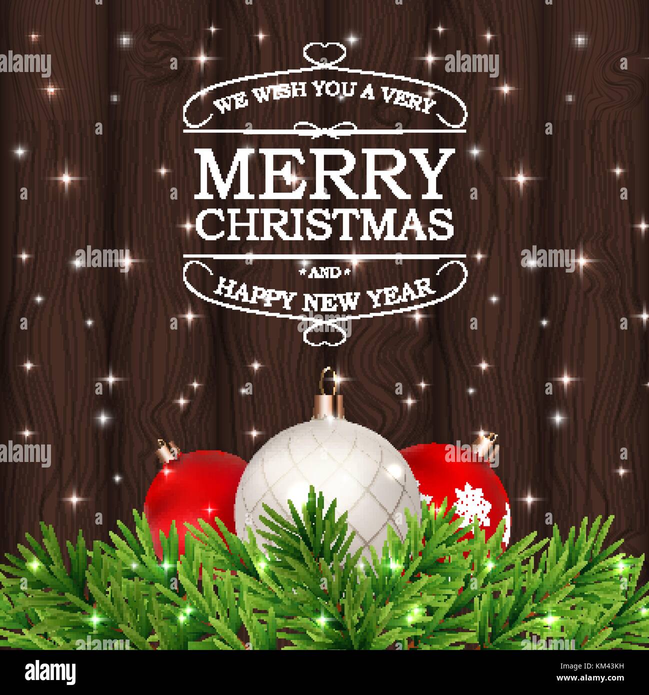 Merry Christmas and New Year Background. Vector Illustration Stock ...
