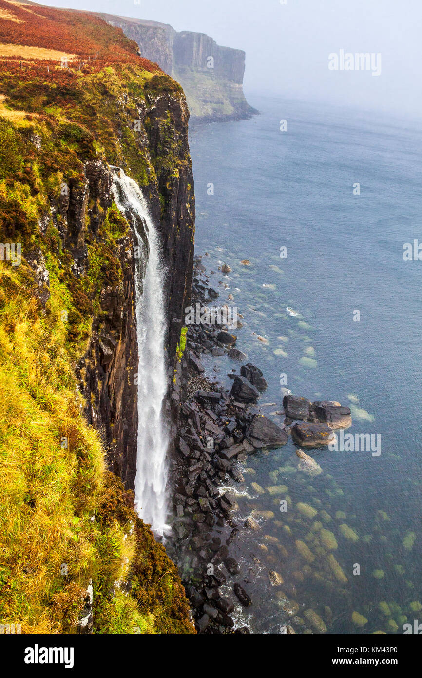 Waterfall at Island of Sky, Scotland Stock Photo