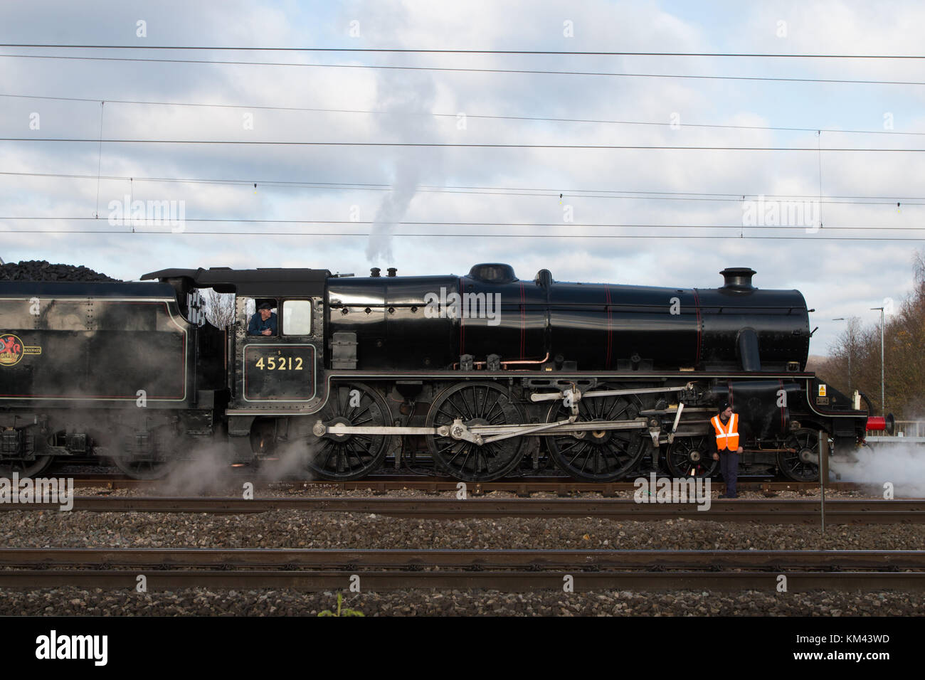 Steam Train: LMS 5MT 45212 Stock Photo