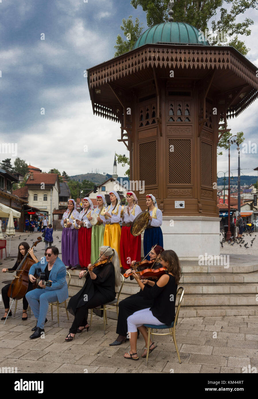 SARAJEVO, BOSNIA AND HERZEGOVINA - AUGUST 20 2017: Traditional Bosnian
