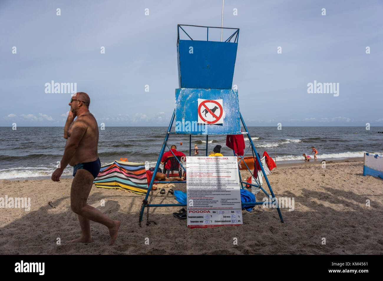 Lifeguard on the beach of Mielno, Poland 2017 Stock Photo
