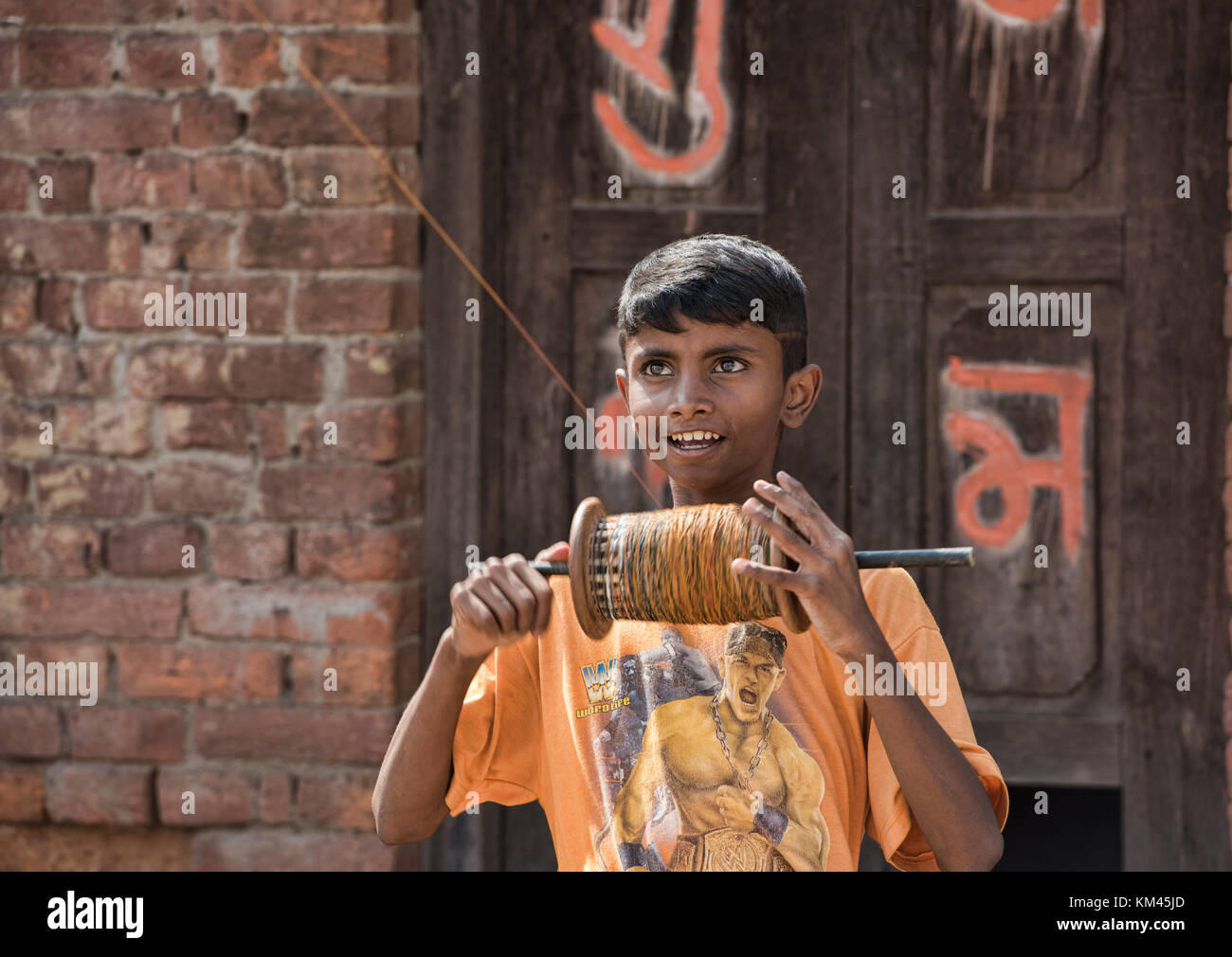 The kite runner, Kathmandu, Nepal Stock Photo