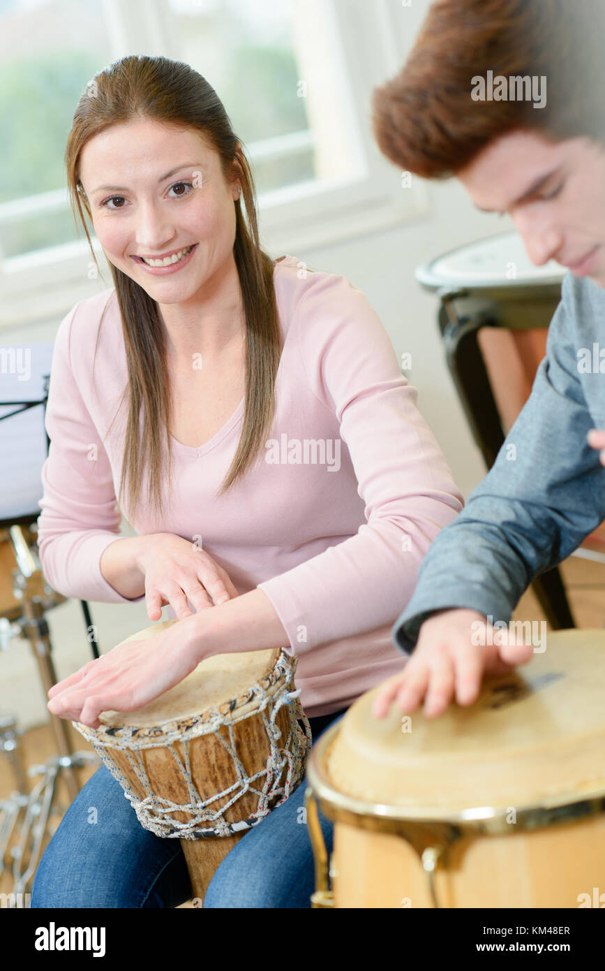 percussion lesson Stock Photo Alamy