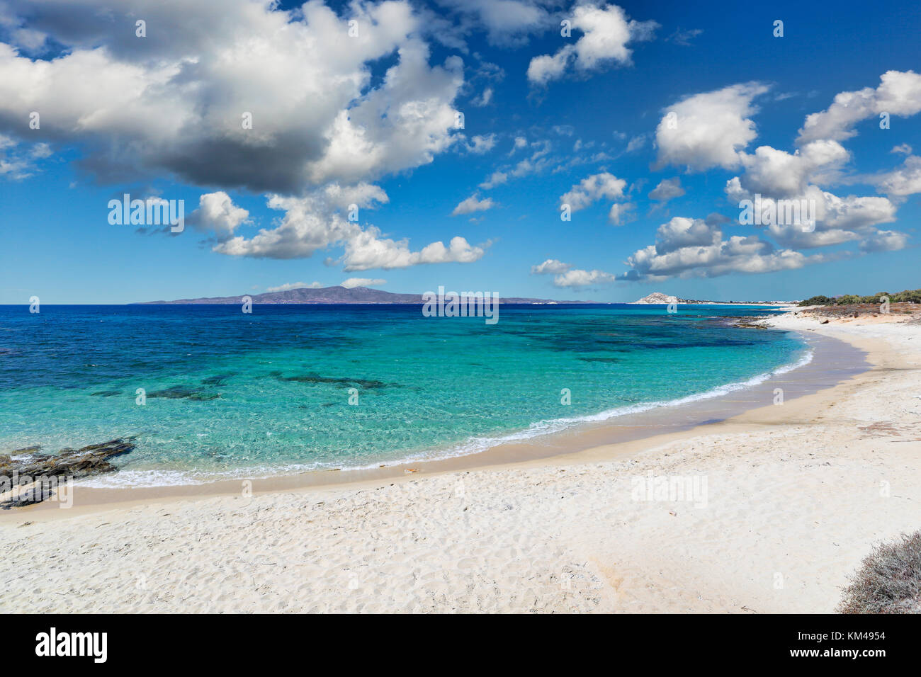 Kastraki beach of Naxos island in Cyclades, Greece Stock Photo