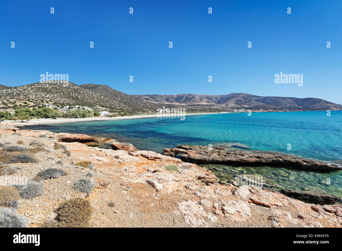 Agiassos beach in Naxos island, Greece Stock Photo - Alamy