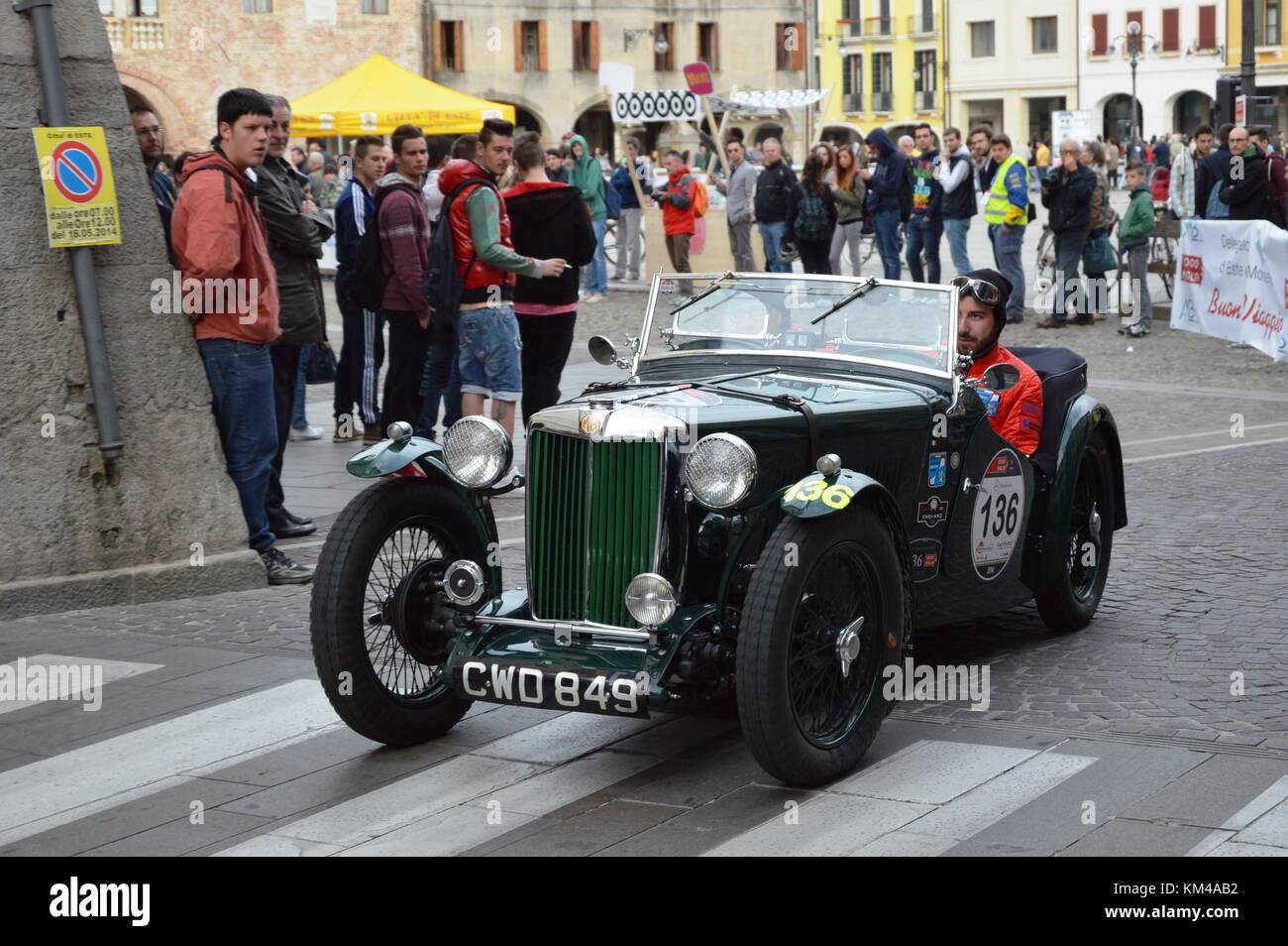 1000 Miles, may 16 2014, Este - Italy: MG TB, 1939 Stock Photo