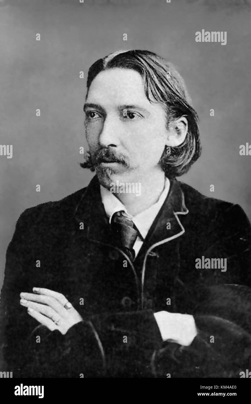 Robert Louis Stevenson, Robert Louis Balfour Stevenson, Scottish novelist, poet, writer Stock Photo