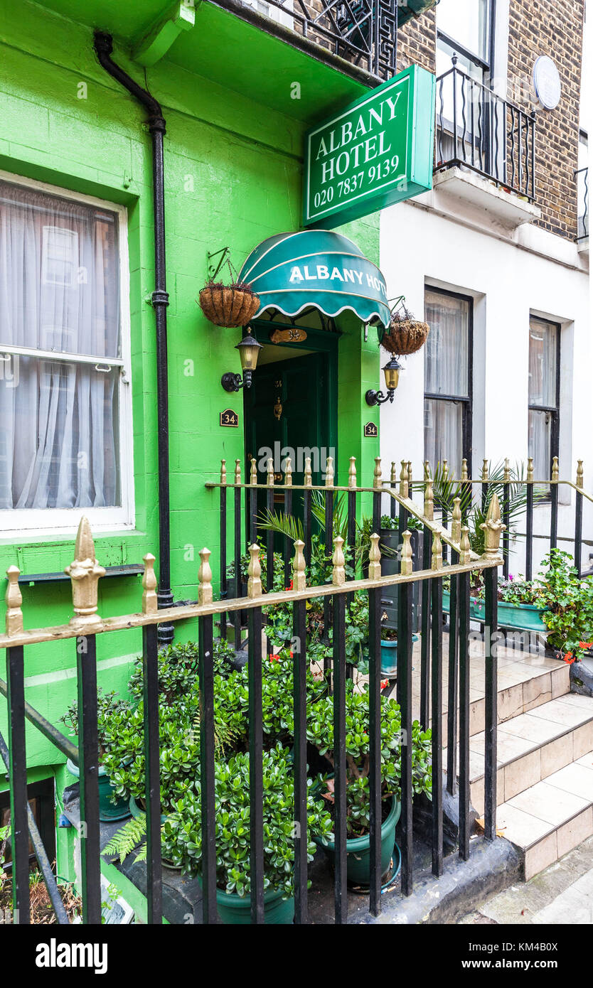 Small hotel facade, London, England, UK Stock Photo Alamy