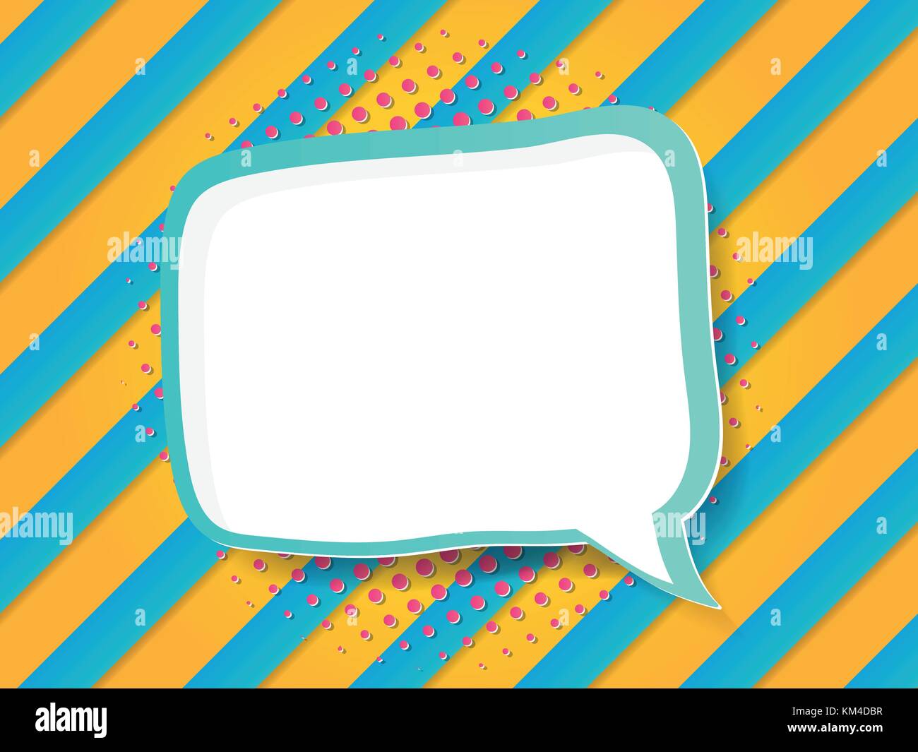 abstract blank speech bubble in comic book, pop art style for ...