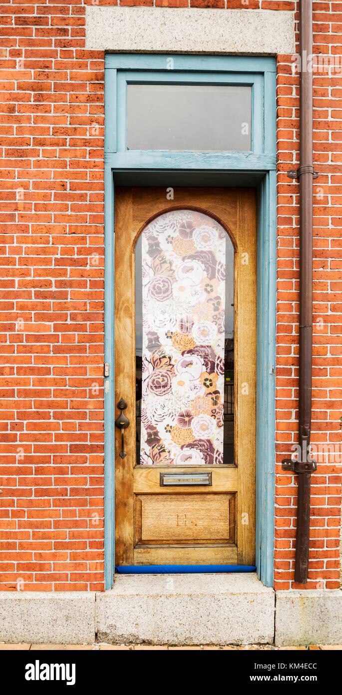 Front Door Of A New England House In Portsmouth New Hampshire
