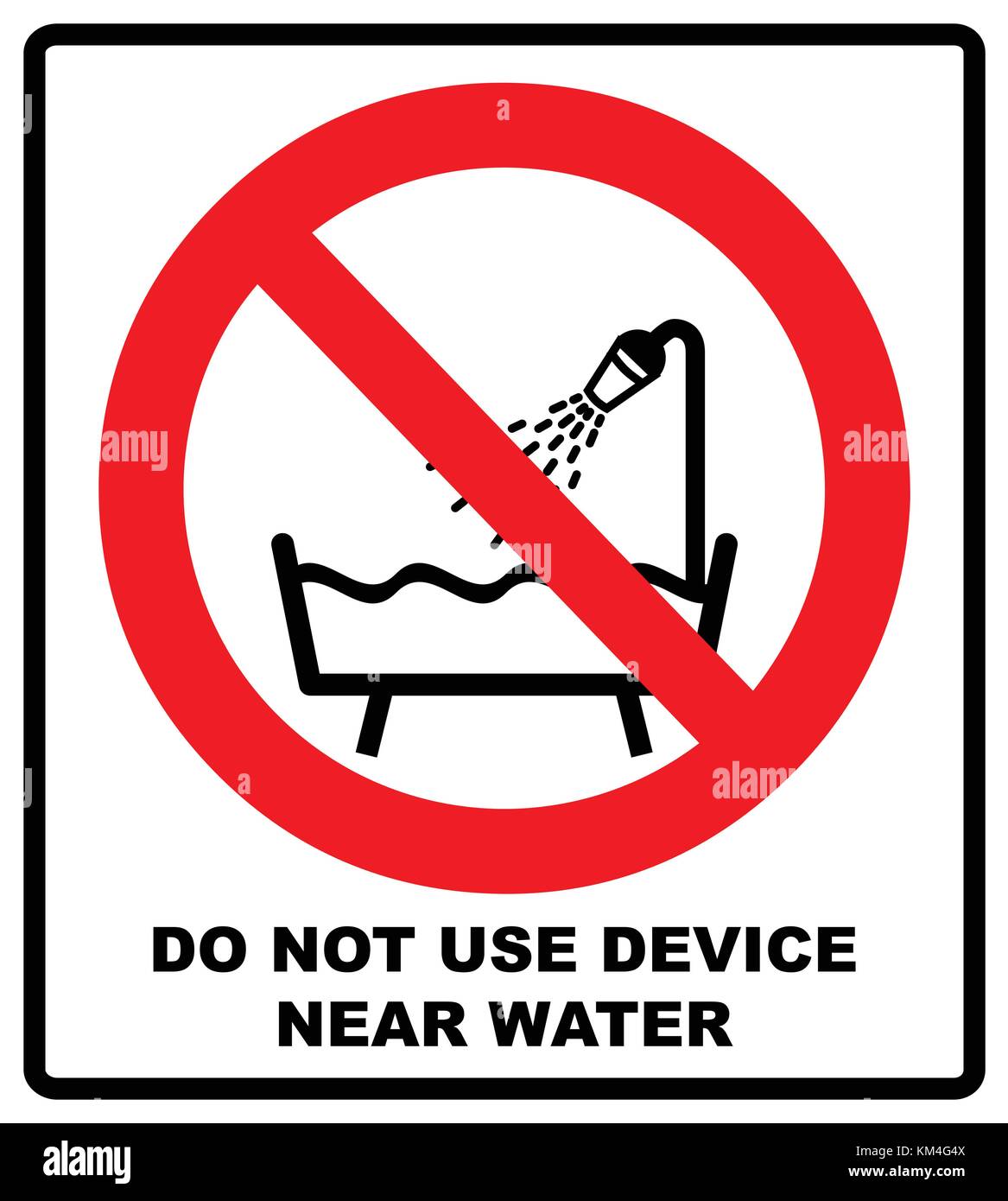 Do not use this device in a bathtub, shower, or waterfilled reservoir