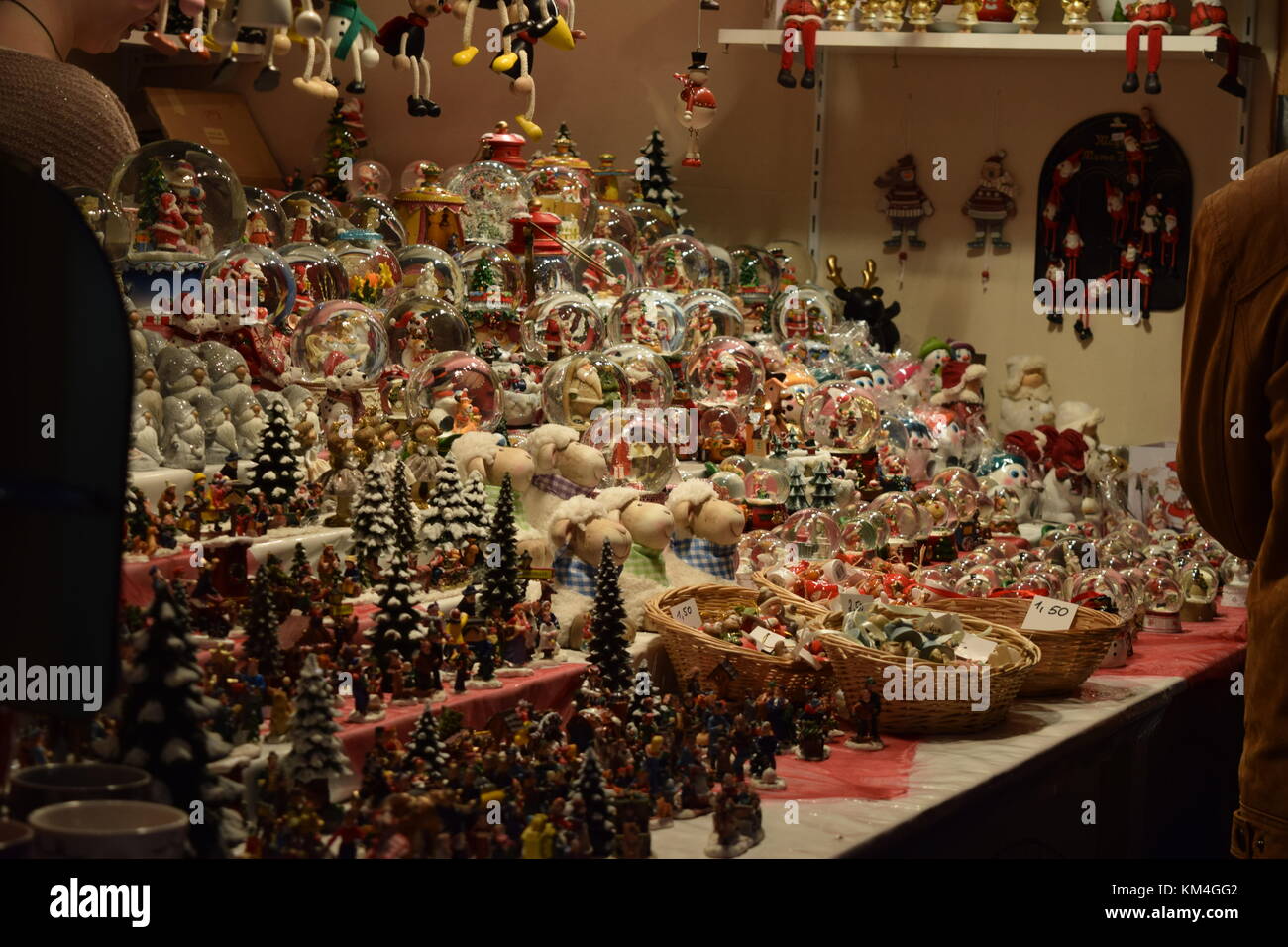 A stand selling Christmas decorations at Dusseldorf Christmas Market