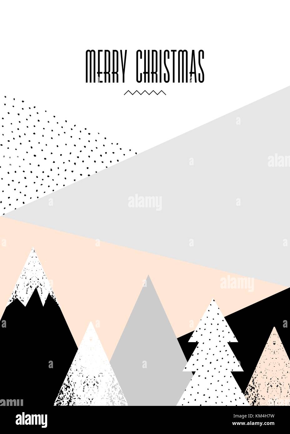 Modern Christmas Greeting Card Template With Text Merry Christmas And Stock Vector Image Art Alamy