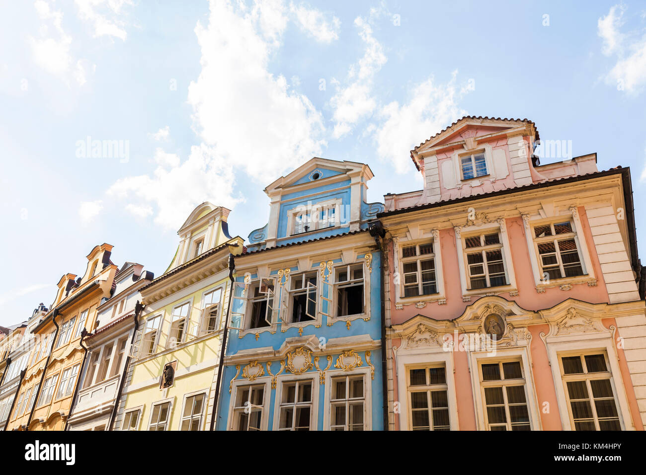 Tschechien, Prag, Kleinseite, Mostecká-Strasse, Brückenstrasse, typische Häuser, Hausfassaden Stock Photo