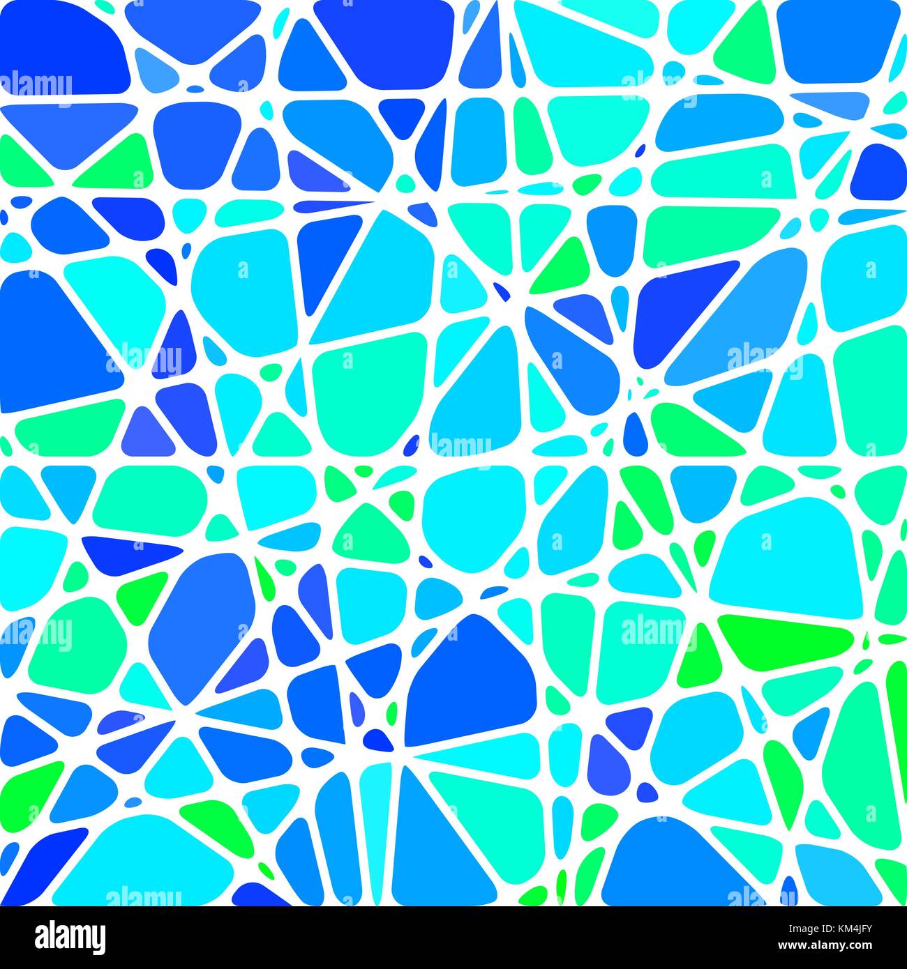 abstract vector stained-glass mosaic background - light and bright blue ...
