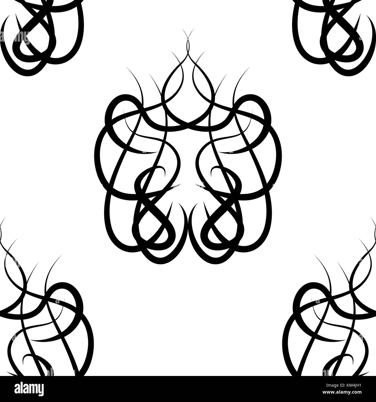 abstract black and white vector damask seamless pattern Stock Vector ...