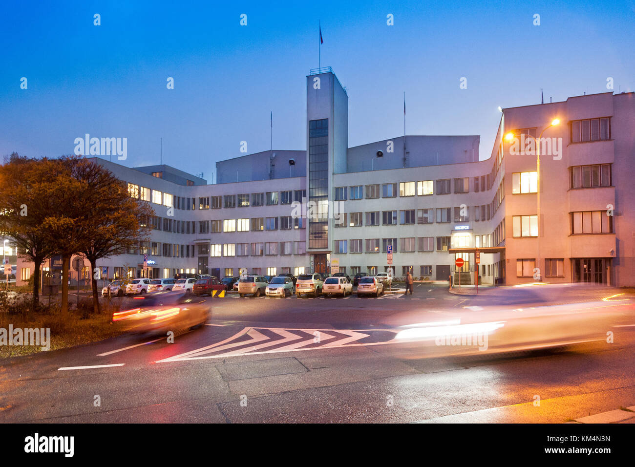 Barrandov studios (1931, functionalism), Barrandov district, Prague, Czech republic Stock Photo