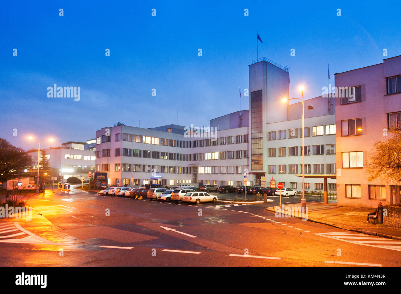Barrandov studios (1931, functionalism), Barrandov district, Prague, Czech republic Stock Photo