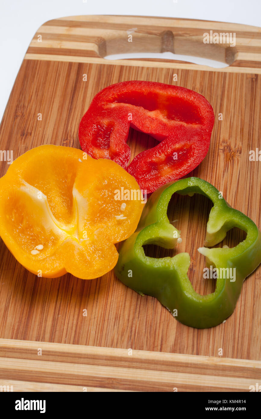 close up of red, yellow and green peppers Stock Photo - Alamy
