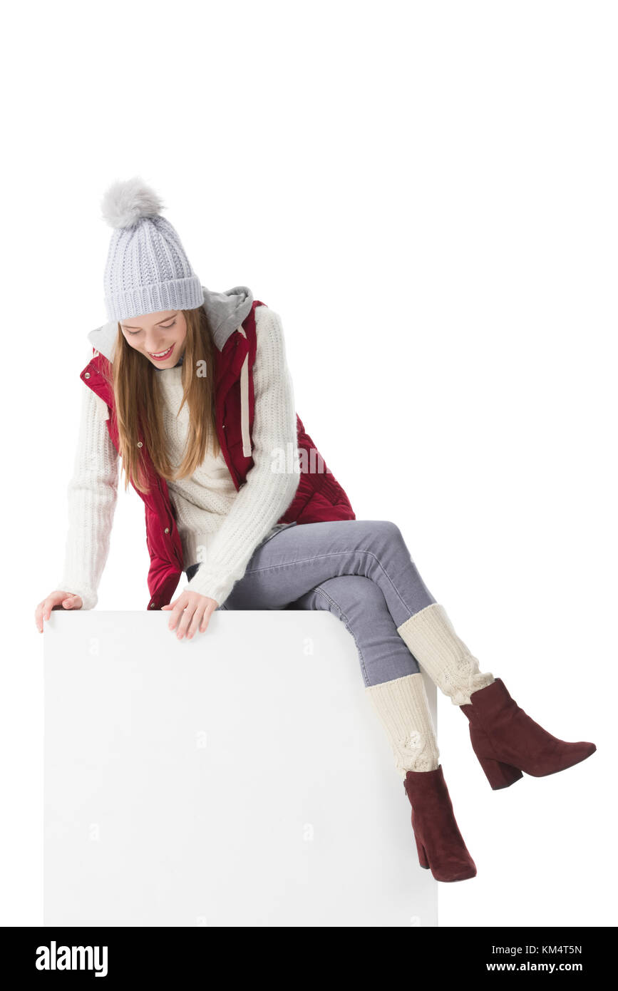 beautiful girl in winter clothes Stock Photo Alamy