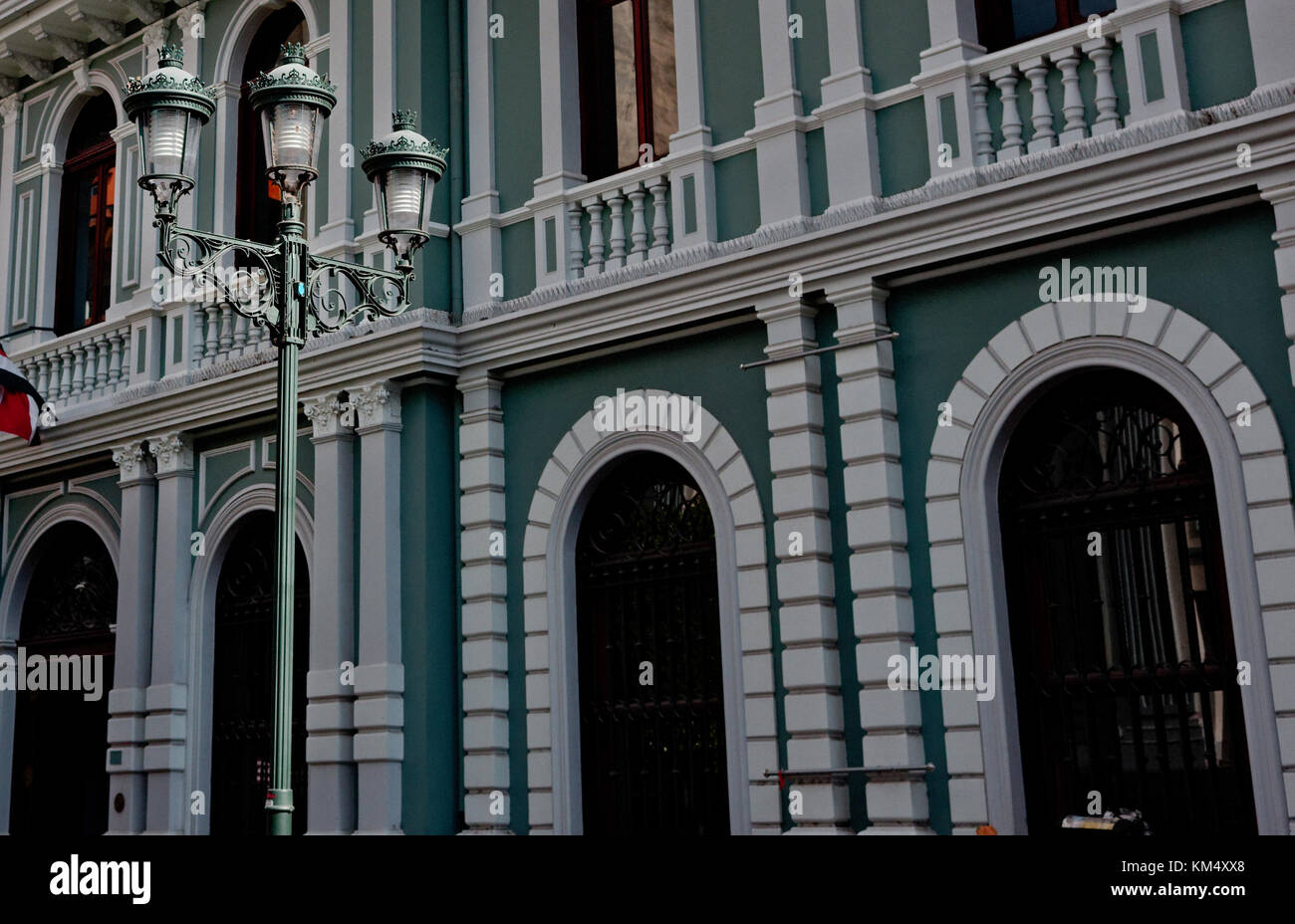 Aging Spanish colonial architecture in San Jose, Costa Rica Stock Photo