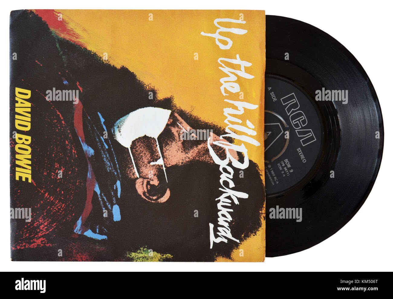 David Bowie UpThe Hill Backwards seven inch single Stock Photo