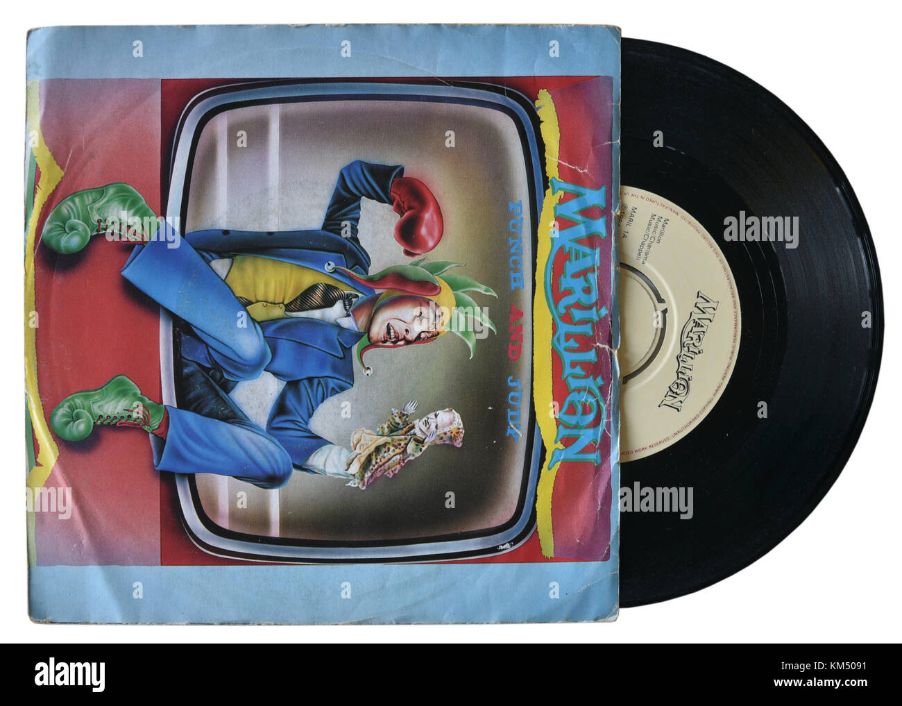 Marillion Punch and Judy seven inch single Stock Photo Alamy