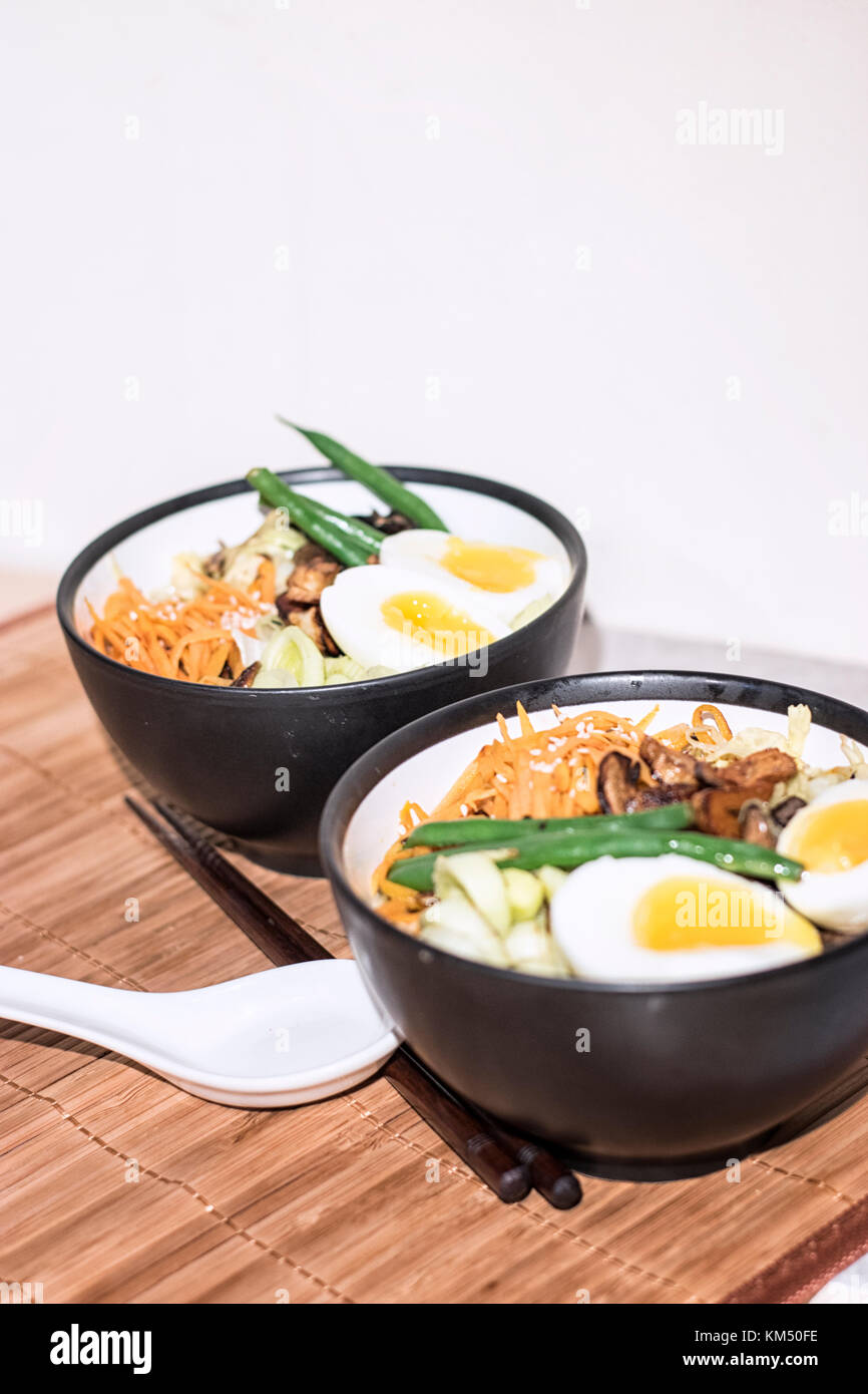 Asian Egg & Noodle Dinner Stock Photo - Alamy