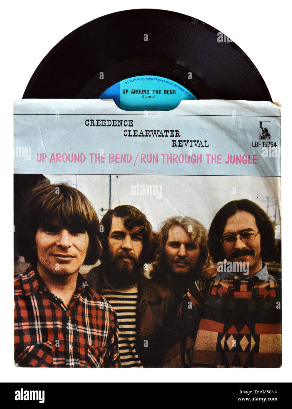 Creedence Clearwater Revival (CCR) Up Around the Bend single Stock Photo