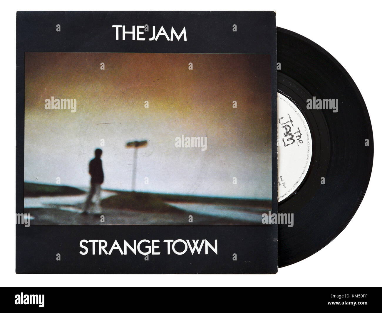 The Jam Strange Town seven inch single Stock Photo