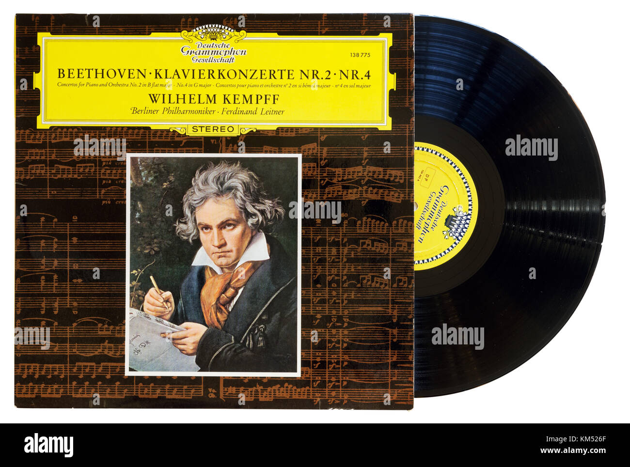 Beethoven Piano Concertos 2 and 4 album Stock Photo