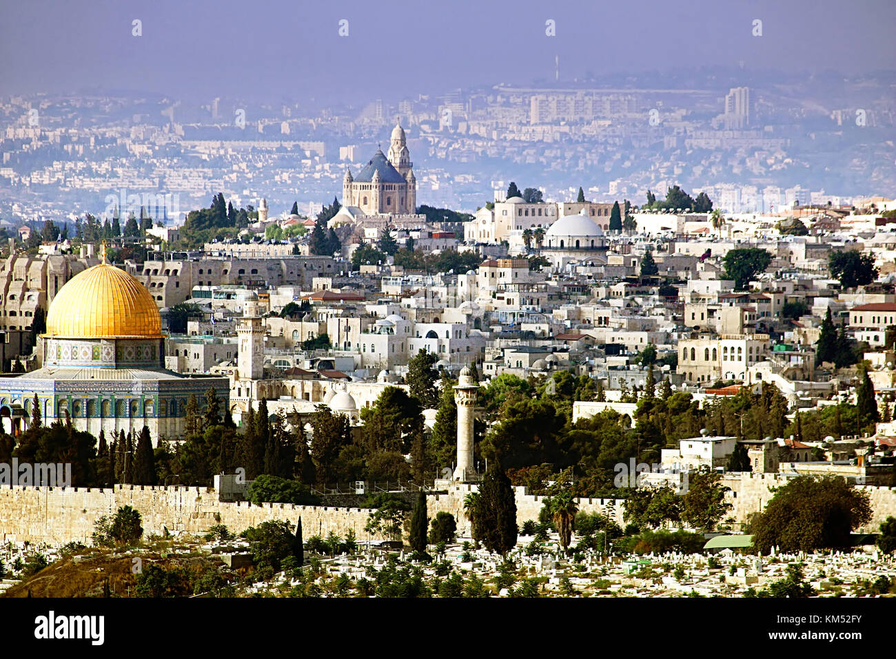 Jerusalem view from the Olive mountain, Israel Stock Photo Alamy