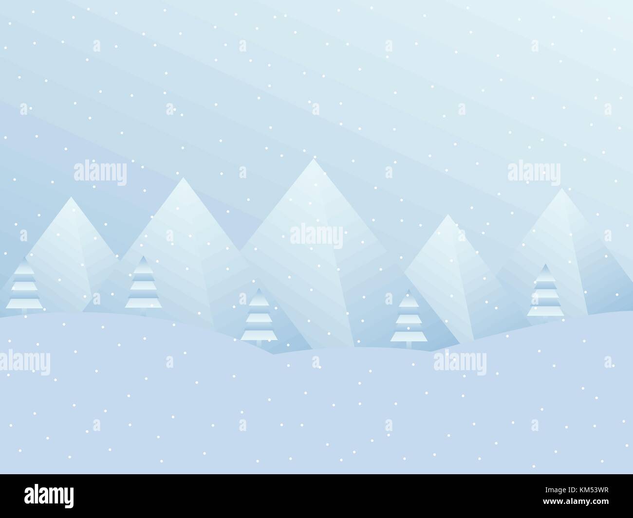 Beautiful panorama snowy mountains landscape Stock Vector Images - Alamy