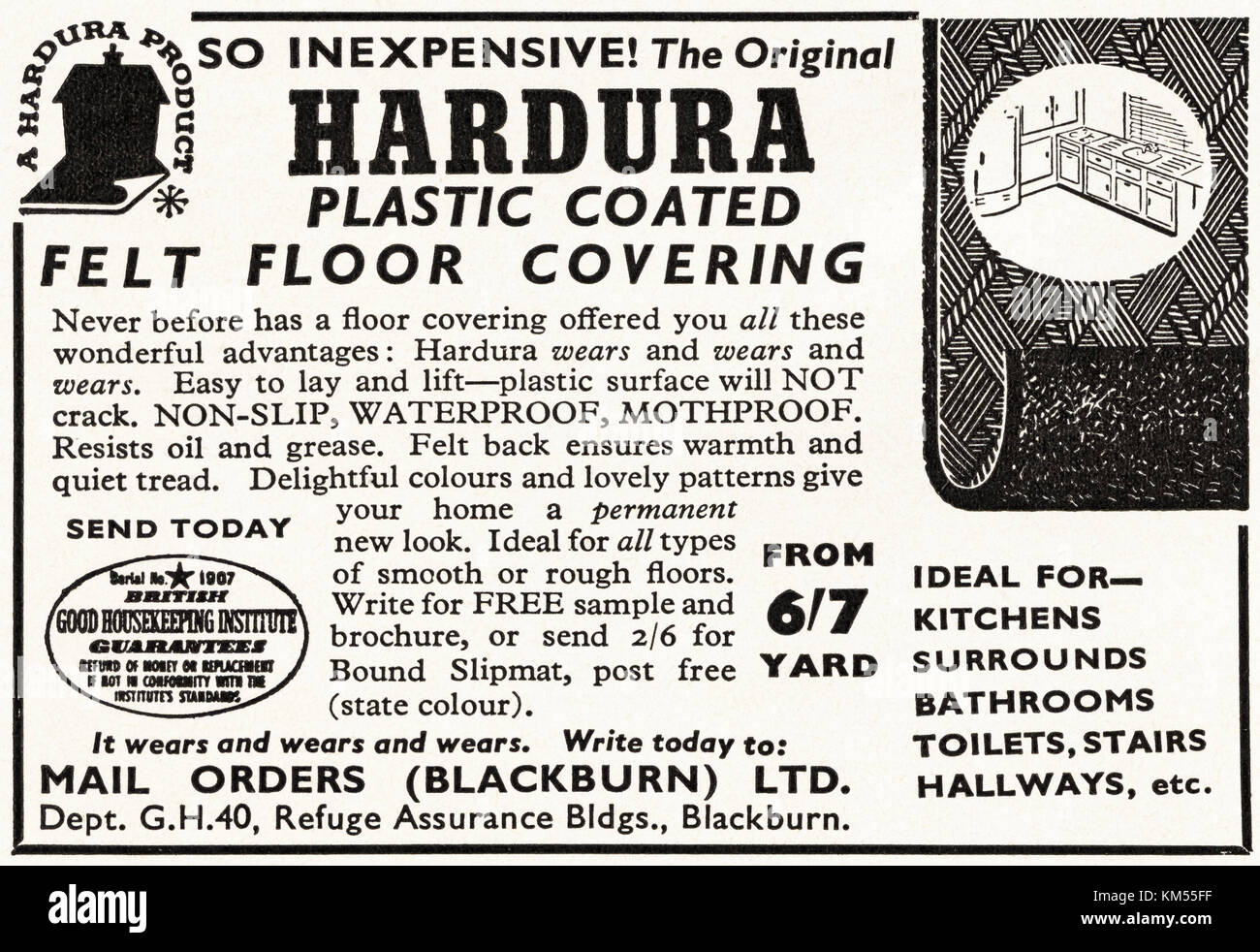 1950s Old Vintage Original Advert British Magazine Print Stock