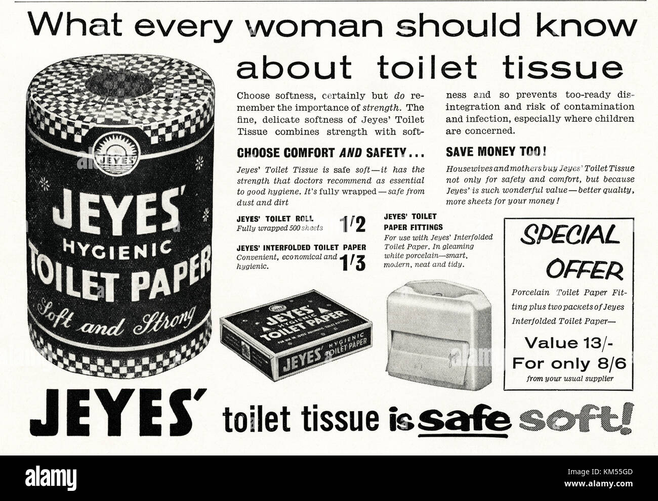 Toilet tissue 1950s hi-res stock photography and images - Alamy
