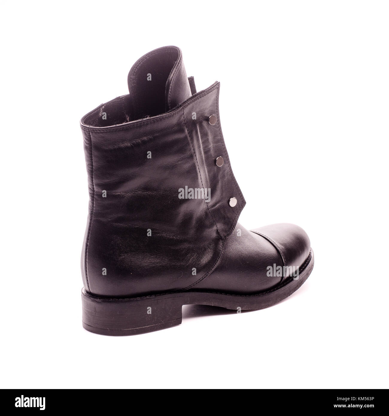 black women's shoes isolated on white background Stock Photo - Alamy