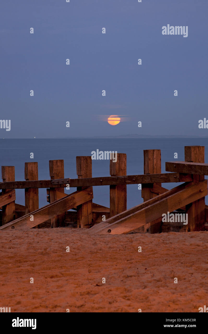 Portobello Beach at moonrise, Edinburgh, Scotland, UK Stock Photo Alamy