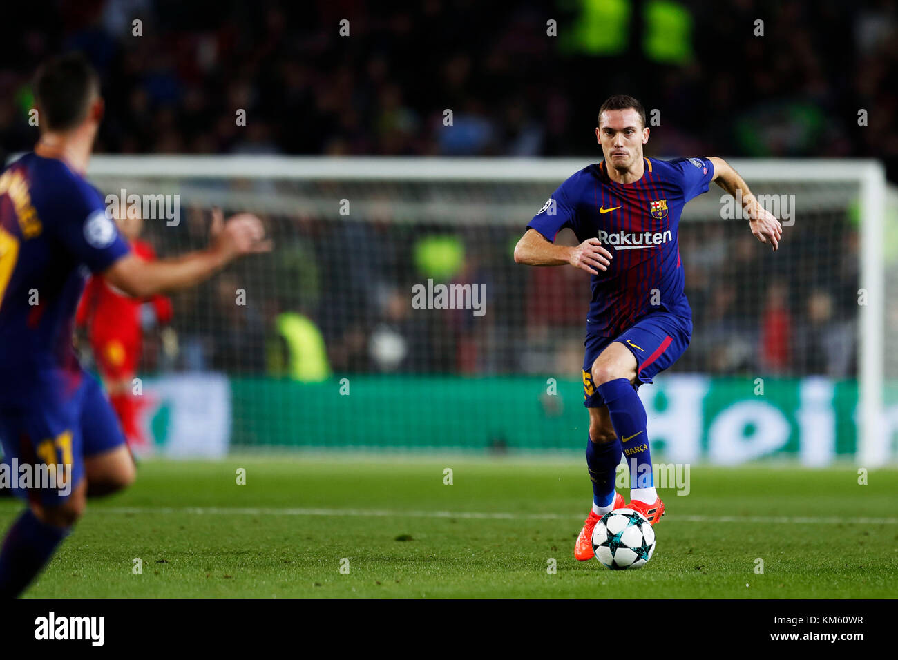 Thomas Vermaelen DECEMBER 5, 2017 - Football/Soccer : UEFA Champions League Group D match between FC Barcelona 2-0 Sporting Club de Portugal at Camp Nou stadium in Barcelona, Spain. Credit: D.Nakashima/AFLO/Alamy Live News Stock Photo