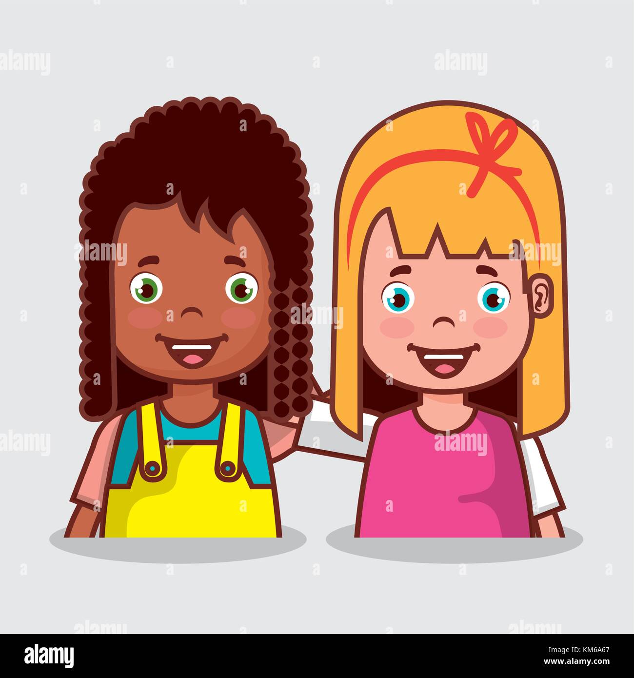 little kids group avatars characters vector illustration design Stock ...