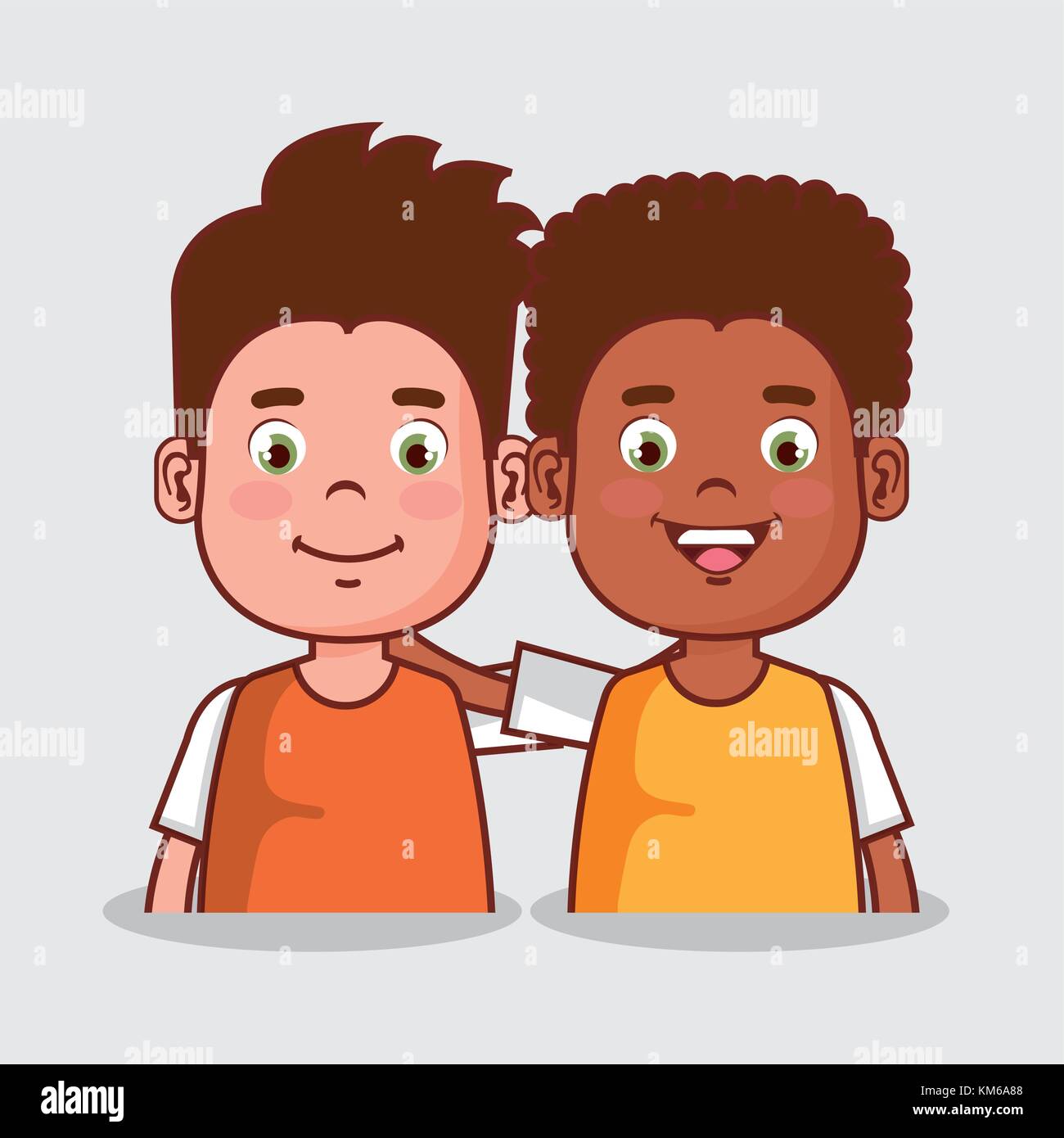 little kids group avatars characters vector illustration design Stock ...