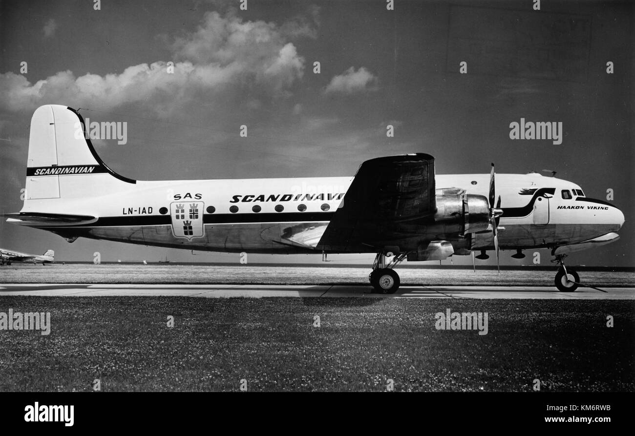 SAS DC 4 Haakon Viking LN IAD at Kastrup Airport, Copenhagen, Denmark
