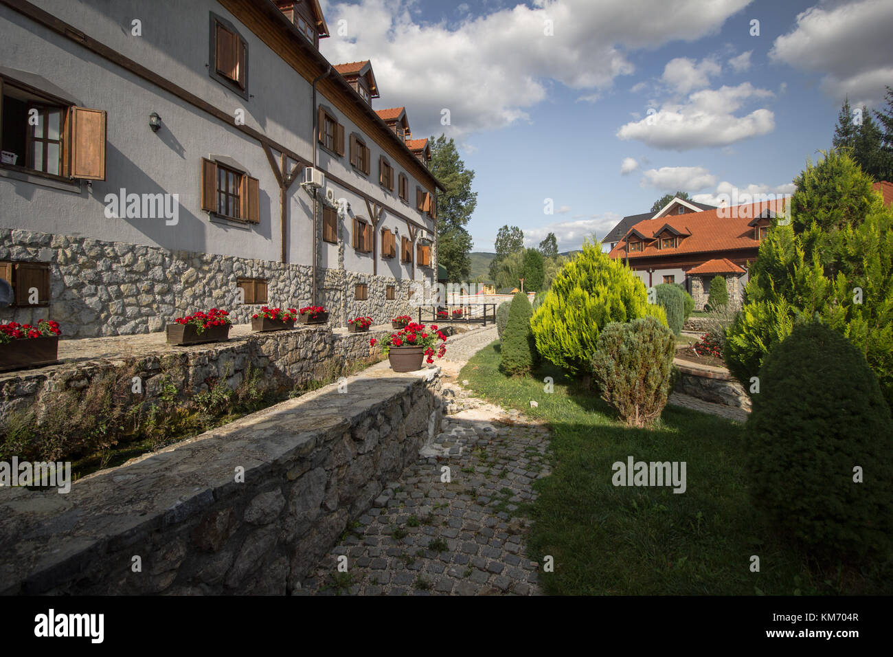 Hotel Gacka in Lika County near Otocac, Croatia Stock Photo